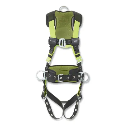 Professional Grade Honeywell Miller H5CC222222 H500 Construction Comfort Full Body Harness Back/Front/Side D-Rings Univ QC Chest/Leg Buckles