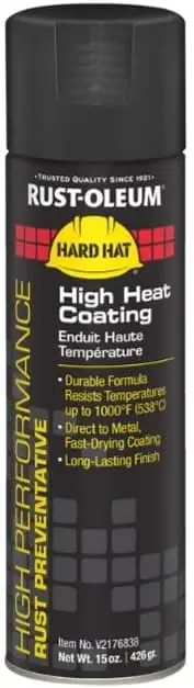 Bargain Rust-Oleum V2176838 High Performance V2100 System High Heat Aerosol Black 20 Oz. Can - Lot of 6