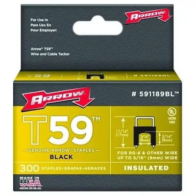 Hot Picks Arrow Fastener 591189BL T59 Type Staples 5/16 in L x 5/16 in W Replacement MPN