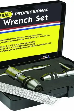 Affordable General Tools 165 Professional Reversible Tap Wrench Set 0 to 1/2 Inch