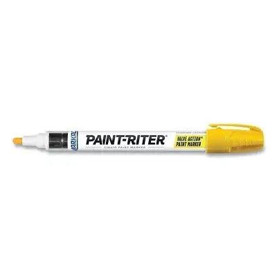 Markal 96801 Paint-Riter Valve Action Paint Marker Yellow 1/8 in Tip Premium