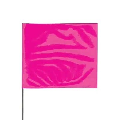 Presco 2321PG Stake Flags 2 in x 3 in 21 in Height Pink Glo Hot Picks