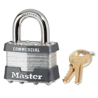 Crafted Master Lock 1KALF-2730 No. 1 Laminated Steel Padlock 5/16 in Shackle Keyed 2730
