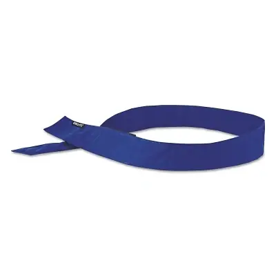 Discount Ergodyne 12317 Chill-Its 6705 Evaporative Cooling Hook and Loop Bandanas Solid Blue