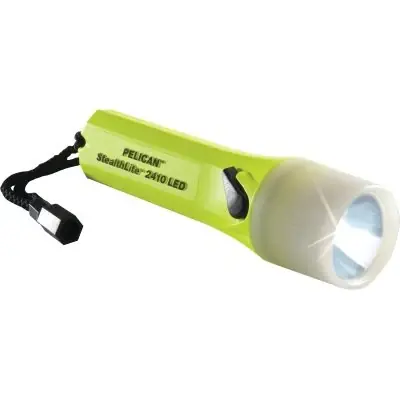 Pelican 024100-0101-247 2410PL StealthLite Flashlight 4 AA 183 Lumens Hi-Vis Yellow Glow-in-the-Dark Shroud Super Sale