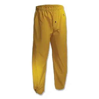 Price Drop Dunlop Protective Footwear 7655400.2X Sitex Elastic Waist Rain Trousers 0.35 mm PVC Polyester Yellow 2X-Large