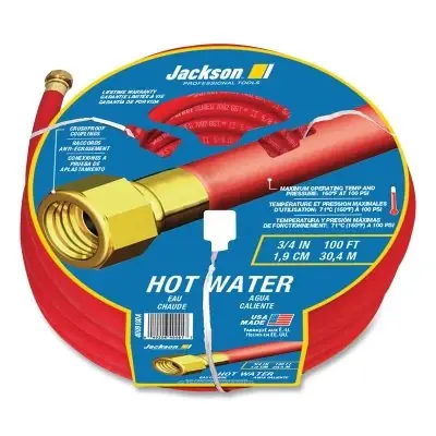 Jackson Professional Tools 4009100A Hot Water Hose 3/4 in dia X 100 ft L Red Final Sale