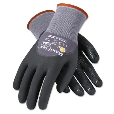Top Rated PIP 34-845/M MaxiFlex Endurance Gloves Medium Black/Gray Palm Coated