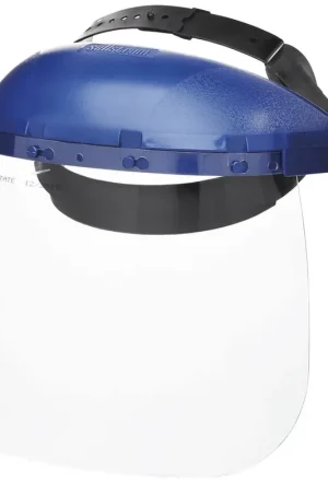 Flash Sale Sellstrom S39110 Single Crown Safety Face Shield with Ratchet Headgear Clear Tint Uncoated 8x12x0.04