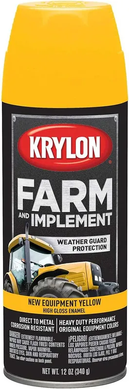 Affordable Krylon K01944000 Farm and Implement Paint 12 oz Yellow - Pack of 6