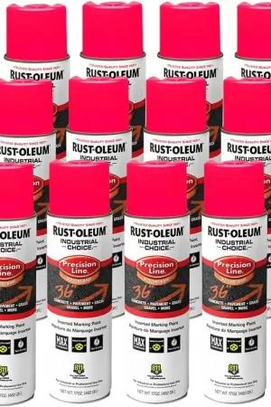 Rust-Oleum 1661838V Industrial Choice Inverted Solvent-Based Marking Spray Paint 17 Oz Fluorescent Pink 12 Pack Buy Online