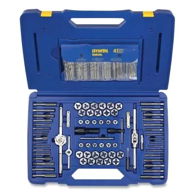 Irwin 26377DC Machine Screw Fractional Metric Tap Hex Die Drill Bit Deluxe Set Trusted Brand