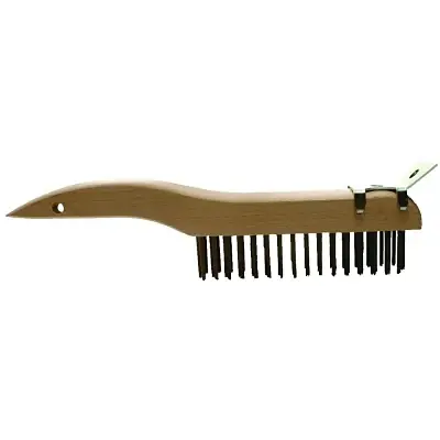 Pferd 85034 Shoe Handle Scratch Brush 4x16 Rows Carbon Steel Wire Wood Handle Trusted Brand