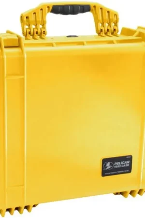 Must Have Pelican 1550-001-240 Medium Protector Case with Logo 20.66 in L x 17.2 in W x 8.40 in D Yellow No Foam