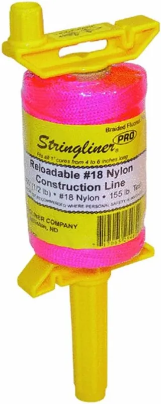 Stringliner 25462 Nylon Mason Line With Reel 500 ft Fluorescent Pink Trending