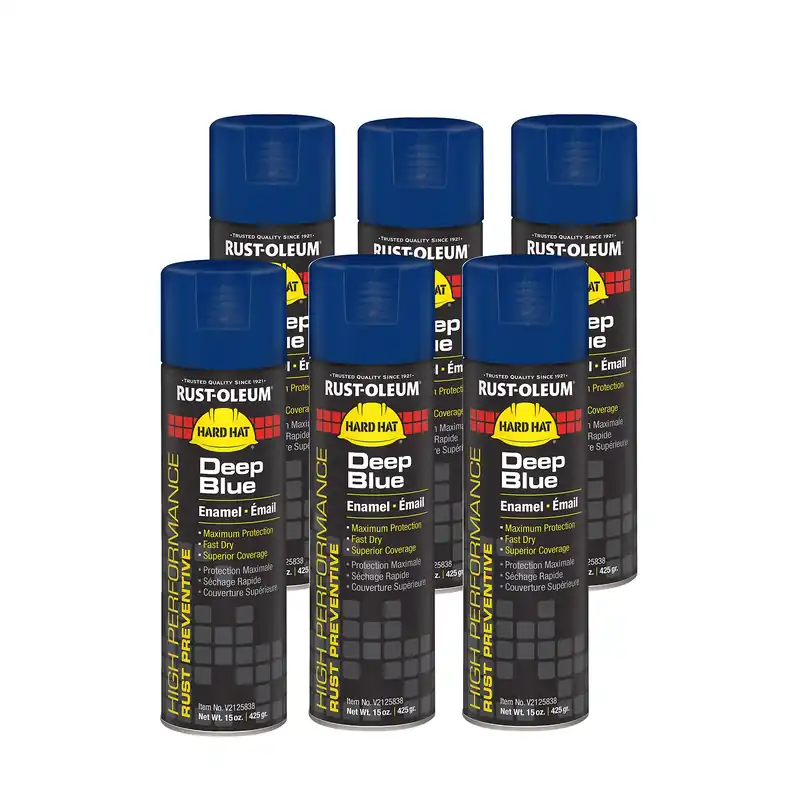 Rust-Oleum V2125838 High Performance V2100 System Rust Preventive Enamel Spray Paint 20 Ounce Deep Blue 6 Pack Mega Sale