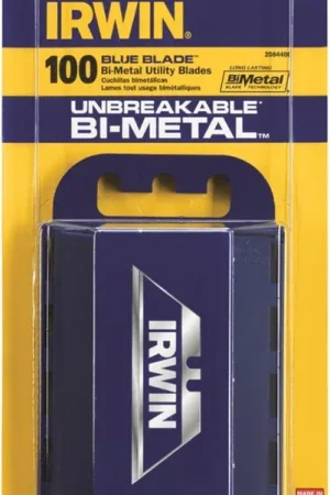Today Only Irwin 2084400 Bi-Metal Utility Blade 2-3/8 Inches 100 Pack Most Standard Utility Knives
