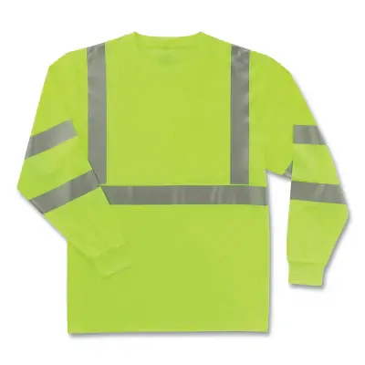Best Choice Ergodyne 21714 GloWear 8391 Type R Class 3 Long Sleeve T-Shirt Polyester Hi-Vis Orange Large