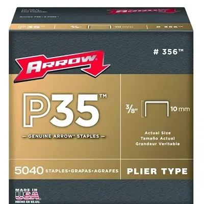 Arrow Fastener 356 P35 Type Staple 3/8 in L x 7/8 W P35 and P35S Stapler Don't Miss Out