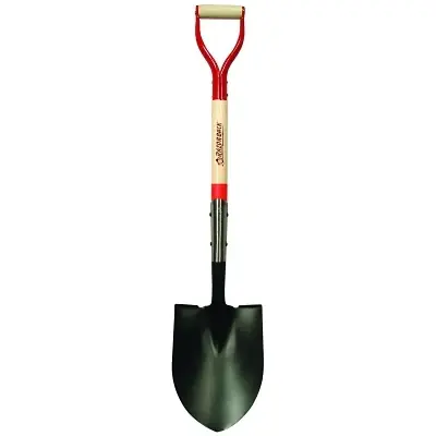 Razor-Back 43205 Round Point Digging Shovel 9.5 in W x 12 in L Blade 30 in L North American Hardwood Armor D-Grip Handle Open-Back One Day Deal