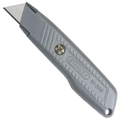 Direct From Factory Stanley 10-299 Interlock 299 Fixed Blade Utility Knife 5-1/2 in Stainless Steel