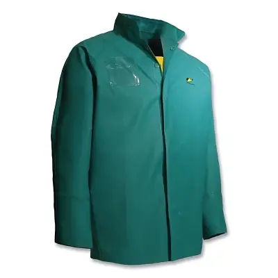 ONGUARD 7103200.SM Chemtex Jacket with Hood Snaps Small PVC Green Fast Shipping