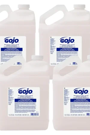 Buy Today Gojo 1860-04 Premium Lotion Soap Waterfall Fragrance Gallon Pour Bottles (Pack of 4)