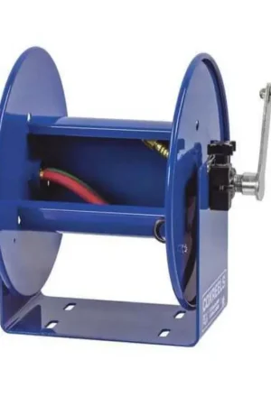 Coxreels 112WL-1-100 100W Series Welding Hand Crank Hose Reel, 100 ft Oxygen-Acetylene Twin Line Welding Hose Certified