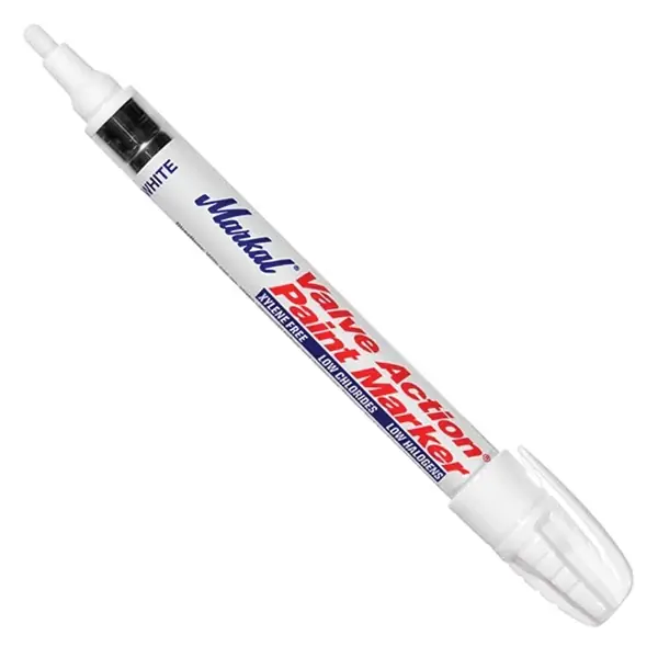 Fast Shipping Markal 096820 Liquid Valve Action Paint Marker White 1/8 in