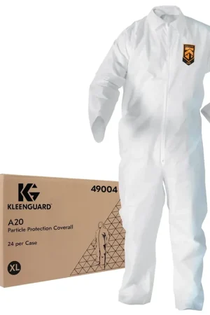 Buy Online KleenGuard 49004 A20 Breathable Particle Protection Coveralls XL White 24 Pack