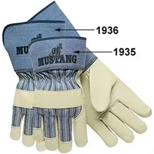 New Arrival MCR Safety 1936XL Mustang Premium Grain Leather Palm Gloves X-Large
