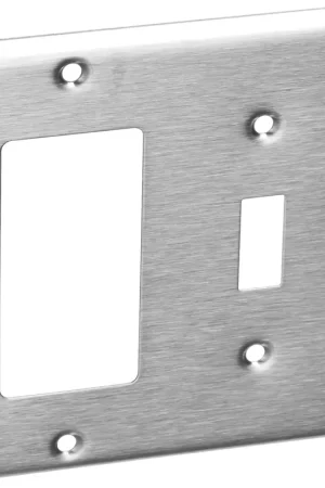 Price Drop Leviton S126 2-Gang 1-Toggle Decora/GFCI Device Combination Wallplate Device Mount Stainless Steel