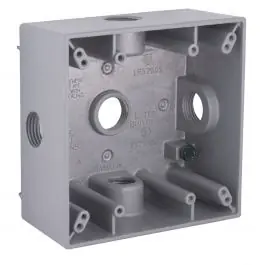 BELL 5334-0 Weatherproof Outlet Box, 32 cu-in, 2 Gangs, 5 Outlets Deal