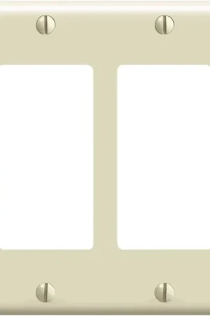 Leviton 80412-I 4-Gang Decora Wallplate, Standard Size, Thermoset, Device Mount, Ivory Sale
