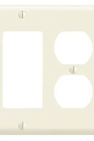 Direct From Factory Leviton 80455-T 2-Gang Combination Wallplate Standard Size Replacement MPN