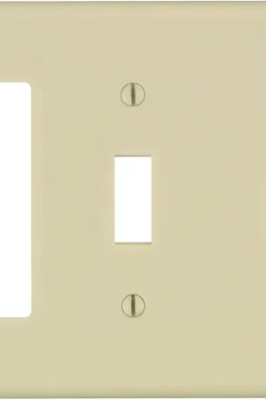 Leviton 80421-T 3-Gang 2-Toggle 1-Decora/GFCI Device Combination Wallplate Standard Size Thermoset Get Yours