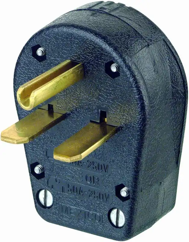 Cheap Leviton 931 30/50 Amp, 250 Volt, Plug, Angle, Grounding, Black