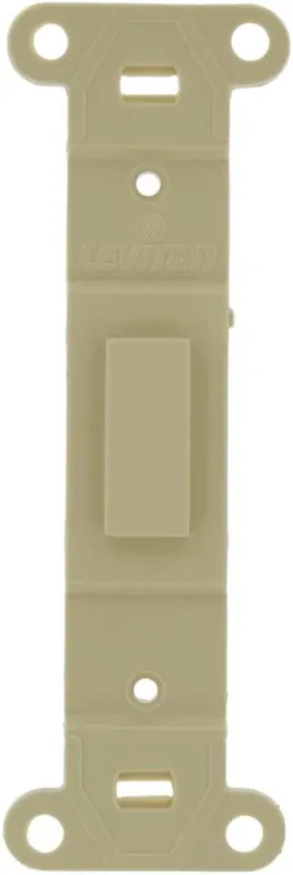 Clearance Leviton 80700-I Toggle Plastic Adapter Plate, Blank Toggle No Hole, Ivory