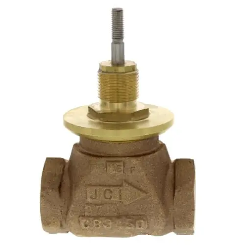 Johnson Controls VG7241ET+72CHGC Globe Valve with VA7820-HGC-2 Actuator Spring Return Stem Up Two-Way Normally Open NPT End Connection Next Day Delivery