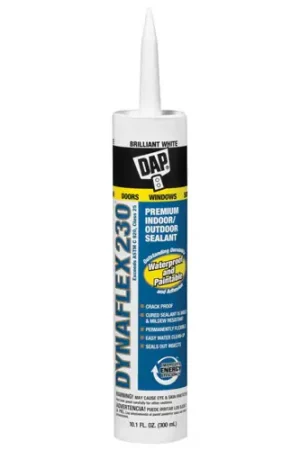 Best Seller Dap 18275 DAP DynaFlex 230 10.1 oz Premium Grade Indoor/Outdoor Elastomeric Latex Sealant, Cartridge, White