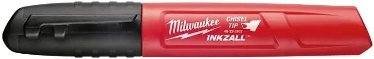 Milwaukee 48-22-3130 INKZALL Black Chisel Tip Markers (1 Count) Big Sale