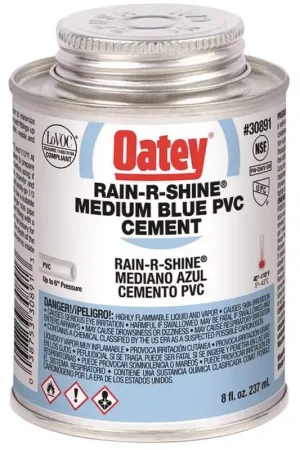 Oatey 30891 Rain-R-Shine PVC Cement, 8 oz. Premium