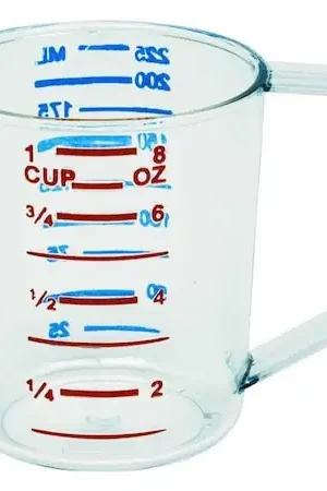 Rubbermaid Commercial FG321000CLR Polycarbonate Measuring Cup 1 Cup Clear Get Yours