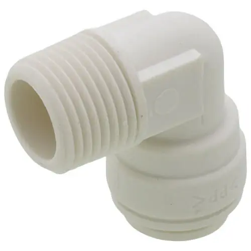 John Guest PP481223W 3/8 OD x NPTF Rigid 90-Degree Elbow High Quality
