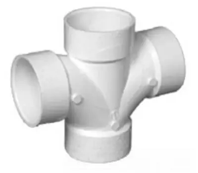 Charlotte Pipe PVC004280600 1-1/2 in. Double Wye PVC Tee Cheap