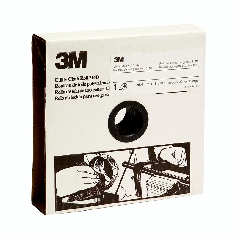 New Release 3M 7000118510 Utility Cloth Roll 314D P180 (50 yd Roll x 1 in W)