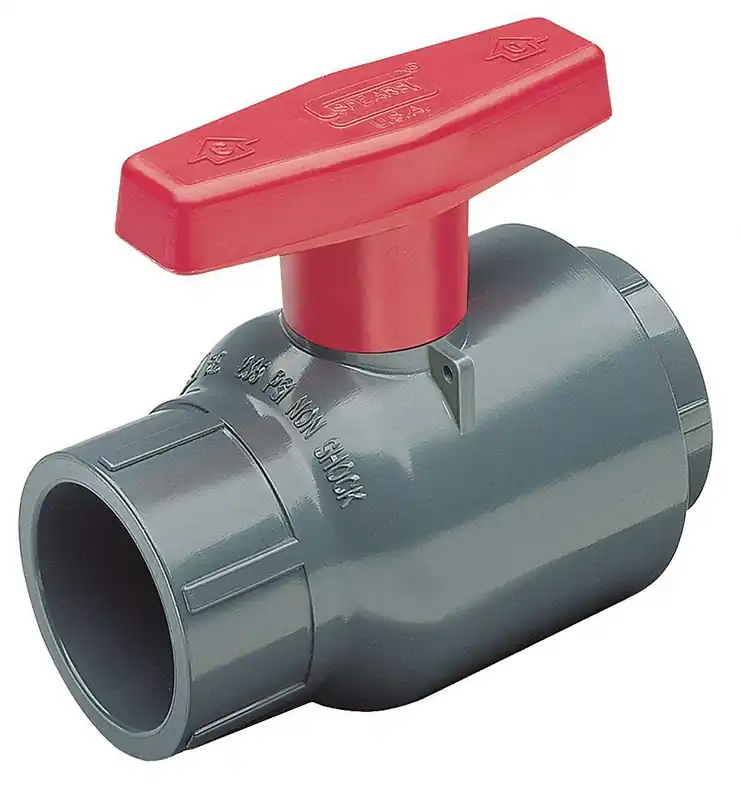 Fast Shipping Spears 2122-010 PVC Socket x Socket Compact Ball Valve, 1 Pipe Size