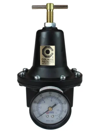 Coilhose Pneumatics 8802G Heavy Duty Series Regulator 1/4 In Pipe Size with Gauge Fan Favorite