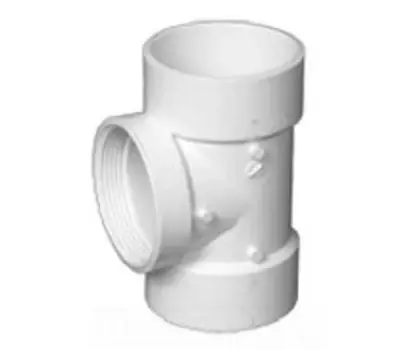 Bargain CHARLOTTE PIPE PVC004451000 3 in. Hub x Hub x Female PVC DWV Flush Cleanout Tee