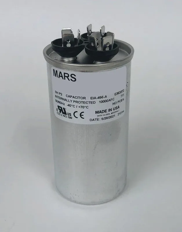 Order Now MARS 14296 60/10 MFD Round Run Capacitor 440/370V